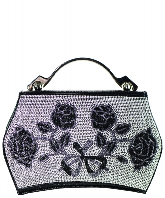 Rhinestone Clutch Purse A9005 BLACK
